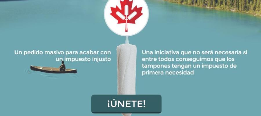 Imagen de la campaña 'Tampons from Canada' Imagen de la campaña 'Tampons from Canada'