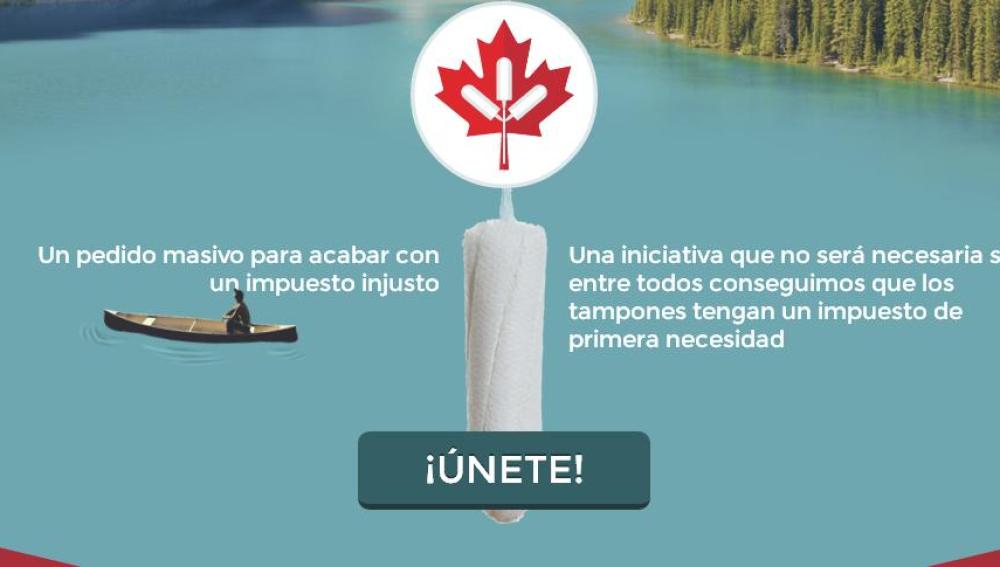 Imagen de la campaña 'Tampons from Canada'