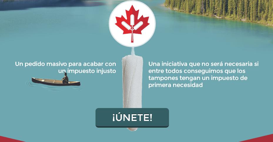 Proponen un pedido masivo de tampones a Canadá para protestar contra el IVA en España Proponen un pedido masivo de tampones a Canadá para protestar contra el IVA en España