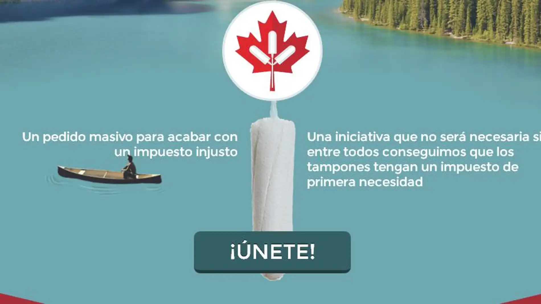Imagen de la campaña 'Tampons from Canada'