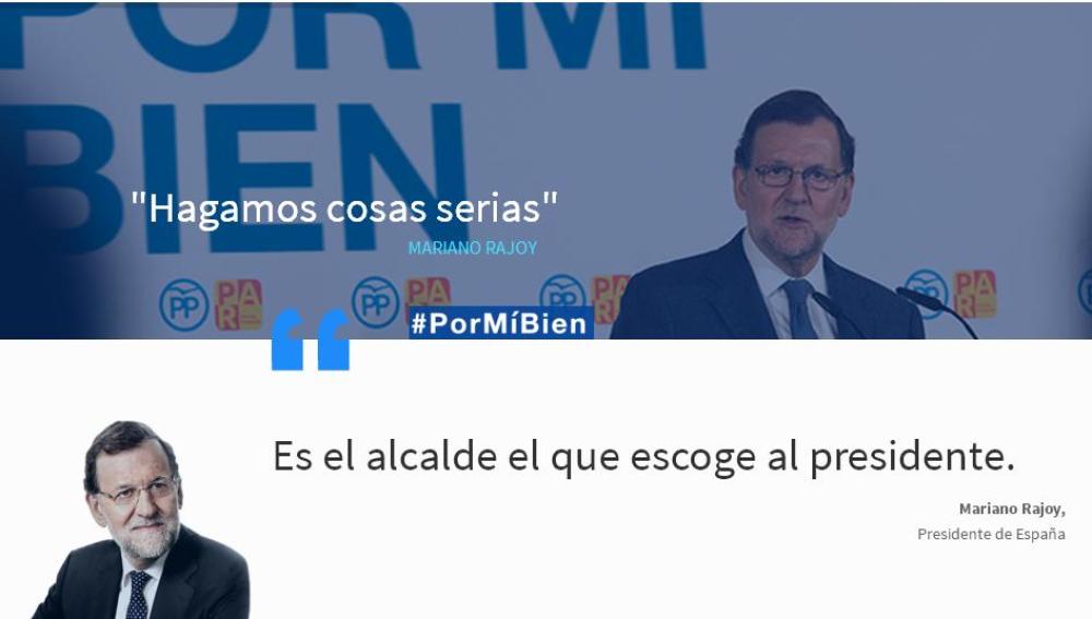 Web satírica 'Rajoy Presidente' de El Mundo Today