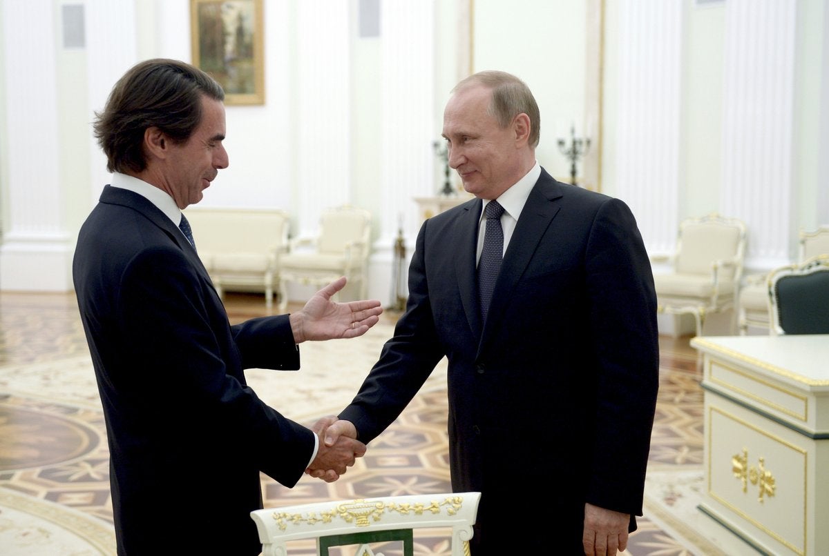 Putin recibe a Aznar en el Kremlin Putin recibe a Aznar en el Kremlin