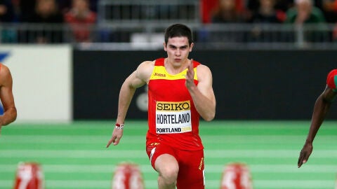 Bruno Hortelano, en una prueba de 100 metros