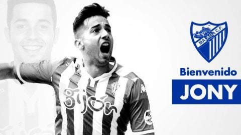 Jony, nuevo jugador del M&aacute;laga