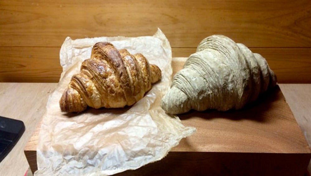 Croissant tallado en madera