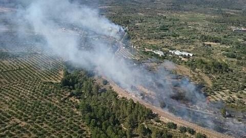 Incendio registrado en Caudiel