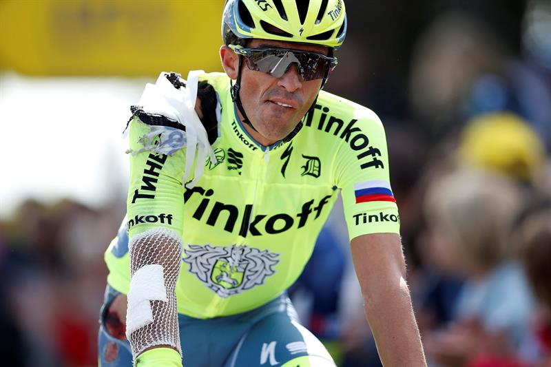 Alberto Contador: "El golpe del hombro me preocupa, pero tengo unas horas para recuperarme" Alberto Contador: "El golpe del hombro me preocupa, pero tengo unas horas para recuperarme"