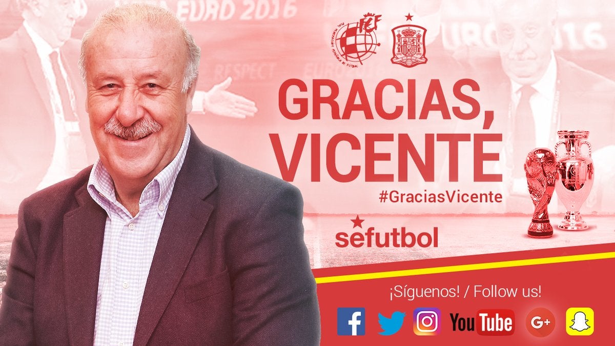 La Federación hace oficial la marcha de Vicente del Bosque La Federación hace oficial la marcha de Vicente del Bosque