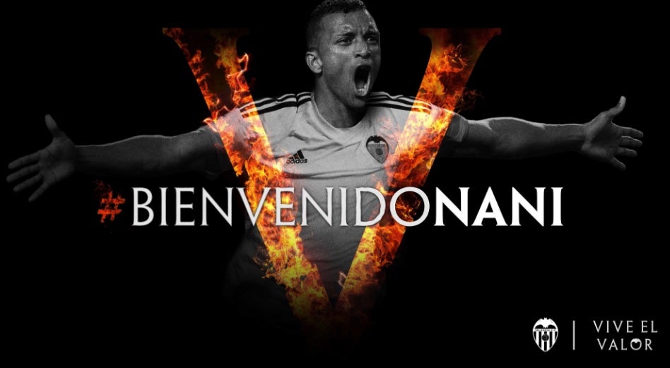 El Valencia ficha al portugués Nani El Valencia ficha al portugués Nani