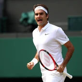 Roger Federer celebra el triunfo en Wimbledon Roger Federer celebra el triunfo en Wimbledon