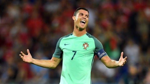 Cristiano Ronaldo, durante el partido ante Gales