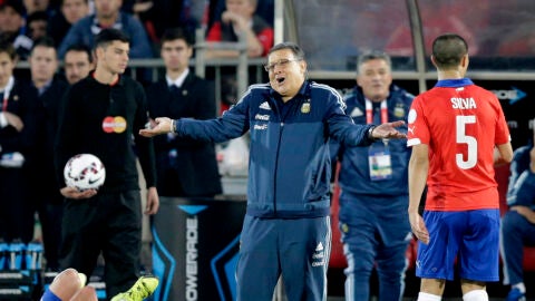 Gerardo 'Tata' Martino, en la final de la Copa Am&eacute;rica ante Chile