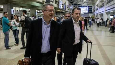 Gallard&oacute;n, a su llegada a Venezuela. 