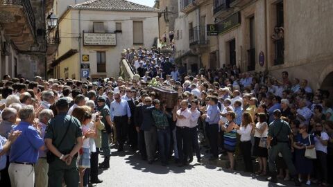 Funeral en Sep&uacute;lveda por la muerte de Victor Barrio