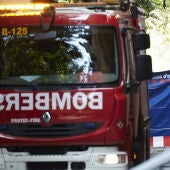 Imagen de archivo de un camión de bomberos en Barcelona