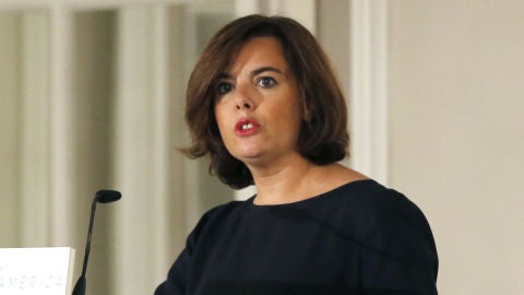 La vicepresidenta del Gobierno en funciones, Soraya S&aacute;enz de Santamar&iacute;a