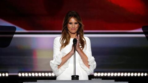 La mujer del magnate, Melania Trump.