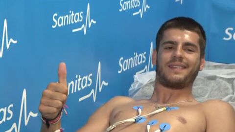 Morata, pasando el reconocimiento m&eacute;dico