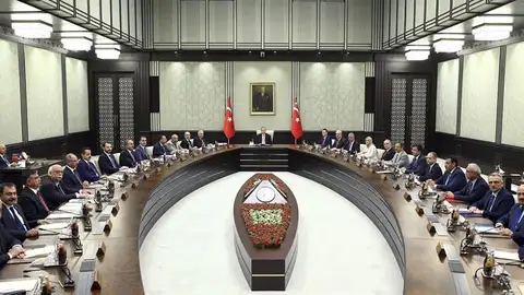 El presidente de Turquía en plena reunión en Ankara El presidente de Turquía en plena reunión en Ankara