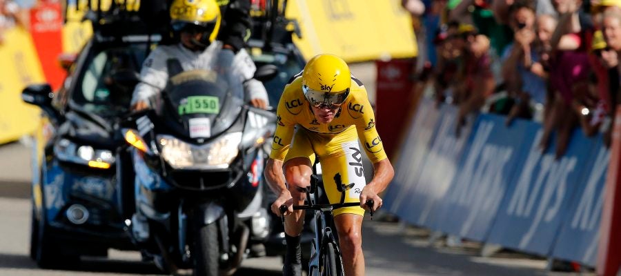Froome, en acción en la cronoescalada Froome, en acción en la cronoescalada