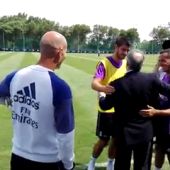 Frame 45.786191 de: Álvaro Morata y Lucas Vázquez ya entrenan a las órdenes de Zidane