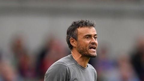 Luis Enrique, durante el amistoso C&eacute;ltic de Glasgow-Barcelona