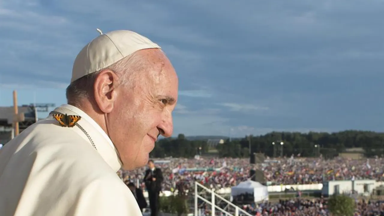 El papa Francisco en la JMJ en Cracovia celebrada en 2016