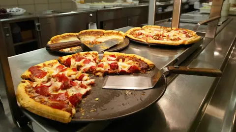 Imagen de archivo de pizzas. Imagen de archivo de pizzas.