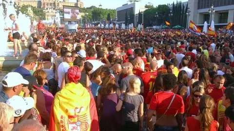 Plataforma de 'Barcelona con la selección'. Plataforma de 'Barcelona con la selección'.