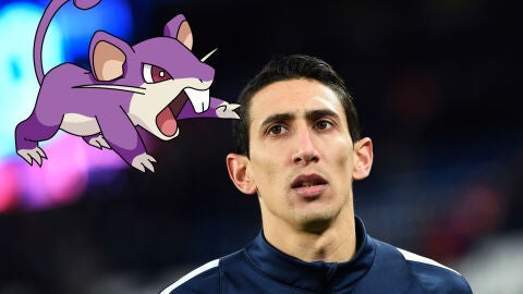 Di Mar&iacute;a, junto al Pok&eacute;mon Rattata