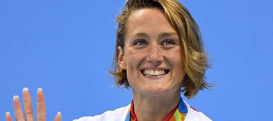 Mireia Belmonte, tras ganar el bronce en 400 estilos Mireia Belmonte, tras ganar el bronce en 400 estilos
