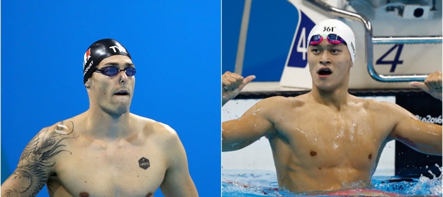 Camille Lacourt y Sun Yang Camille Lacourt y Sun Yang