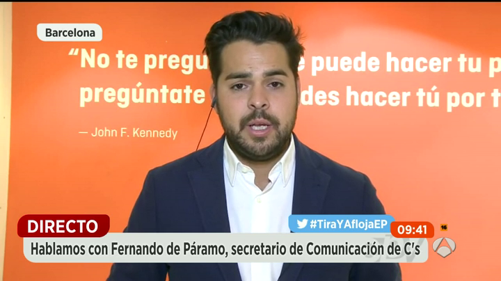 Fernando de Páramo (C's): "La nueva política consiste en cambiar las cosas y no en mirar desde la barrera, como Podemos" Fernando de Páramo (C's): "La nueva política consiste en cambiar las cosas y no en mirar desde la barrera, como Podemos"