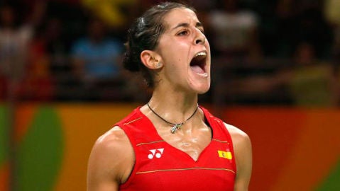 Carolina Mar&iacute;n celebra su pase a la final ol&iacute;mpica de b&aacute;dminton