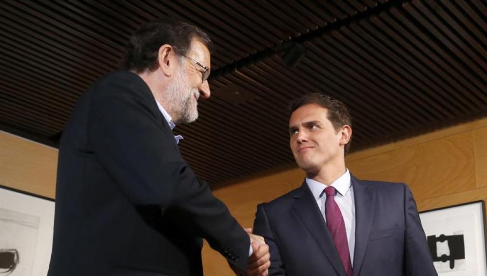 Mariano Rajoy y Albert Rivera, reunidos en el Congreso