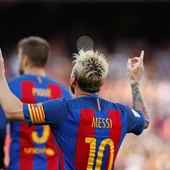 Leo Messi celebra uno de sus goles ante el Betis Leo Messi celebra uno de sus goles ante el Betis