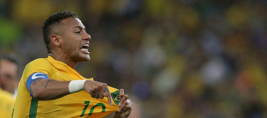 Neymar celebra su gol contra Alemania en la final olímpica Neymar celebra su gol contra Alemania en la final olímpica