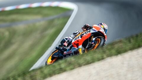 Marc M&aacute;rquez, durante el GP de Brno