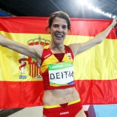 Beitia, con la bandera española