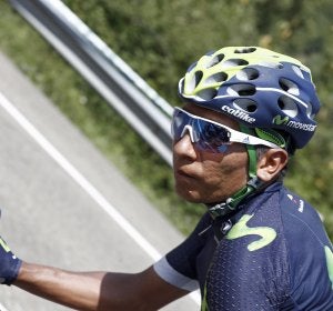 Nairo Quintana, durante la etapa de los Lagos de Covadonga Nairo Quintana, durante la etapa de los Lagos de Covadonga