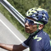 Nairo Quintana, durante la etapa de los Lagos de Covadonga Nairo Quintana, durante la etapa de los Lagos de Covadonga