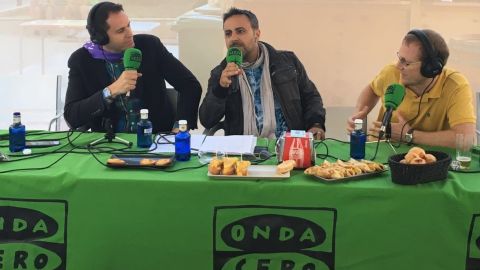 Sergio Lozano, Asier Aparicio y Julio C&eacute;sar Izquierdo 30/08 Palencia en la Onda