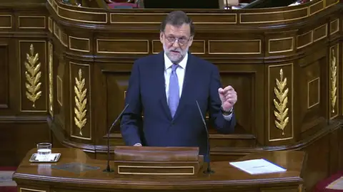 Mariano Rajoy en la sesión de investidura Mariano Rajoy en la sesión de investidura