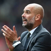 Guardiola, en el banquillo del Manchester City Guardiola, en el banquillo del Manchester City