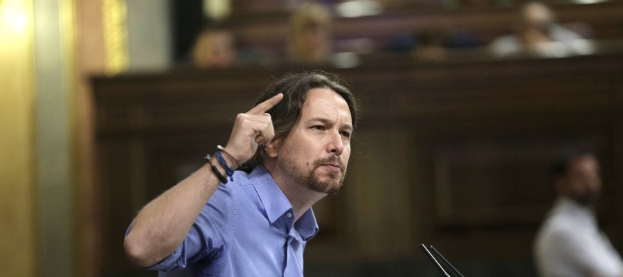 Pablo Iglesias, en la sesión de investidura de Rajoy Pablo Iglesias, en la sesión de investidura de Rajoy
