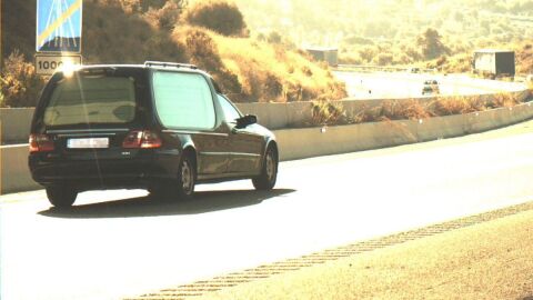 El coche f&uacute;nebre captado por un radar