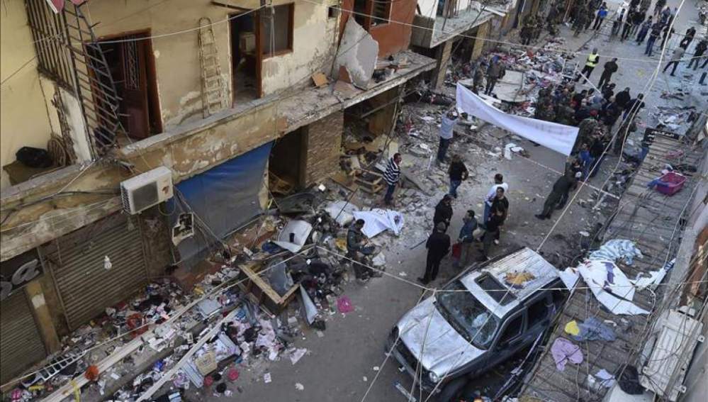 Imagen de archivo de un atentado en Líbano