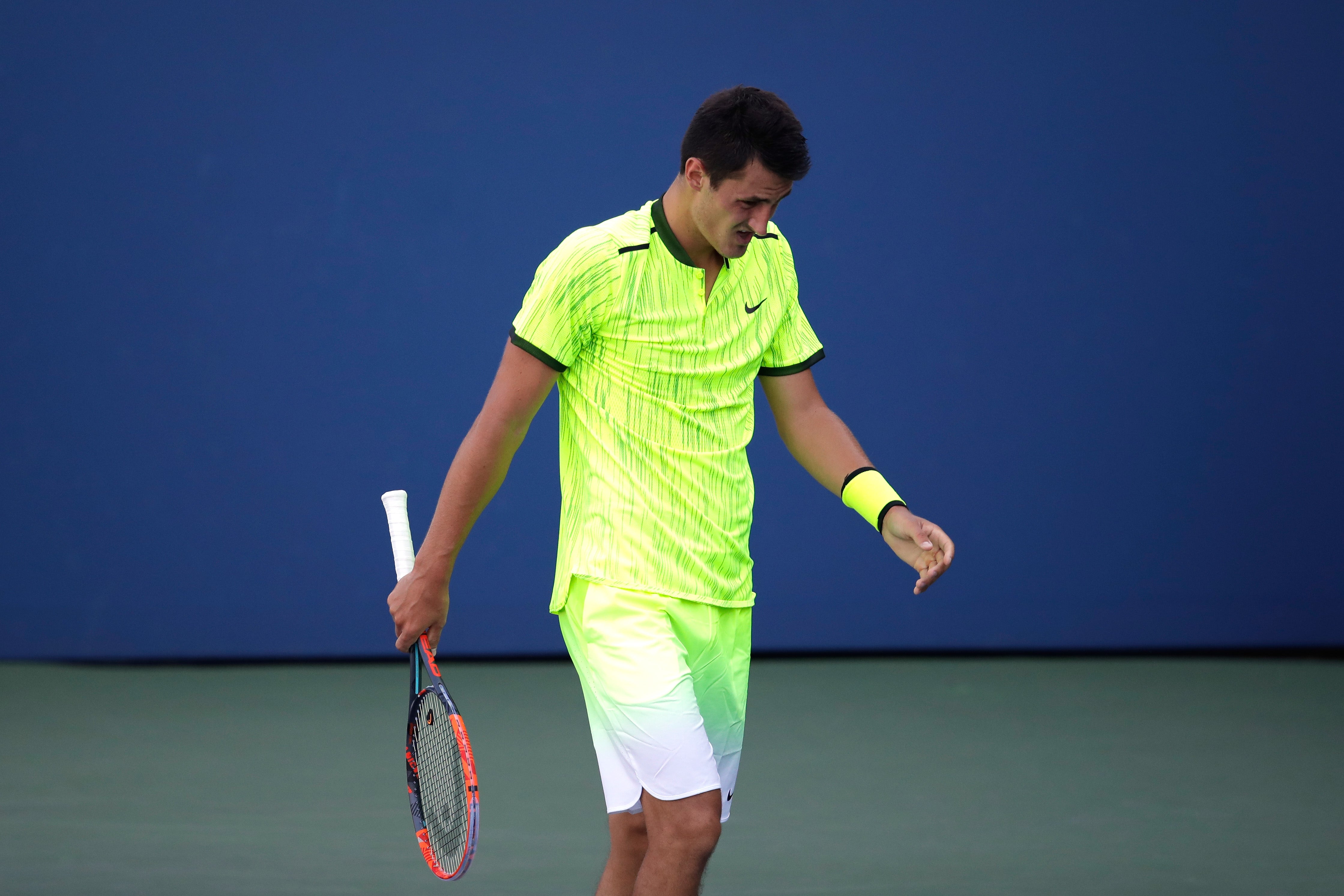Tomic, a un aficionado en el US Open: "Te voy a meter los huevos en la boca" Tomic, a un aficionado en el US Open: "Te voy a meter los huevos en la boca"