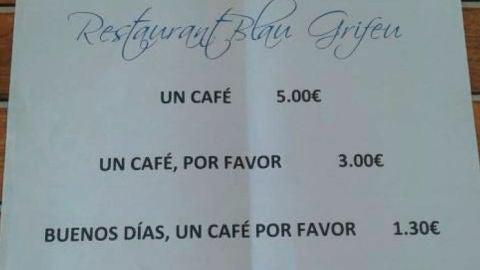 Cartel cafeter&iacute;a