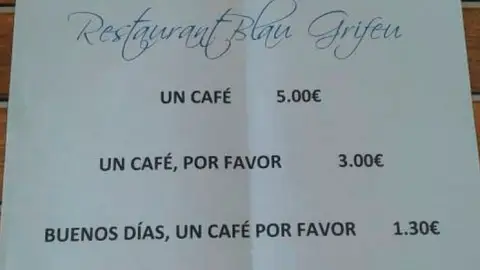 Cartel cafetería Cartel cafetería
